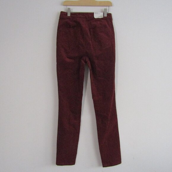 Indigo Rein Corduroy Skinny Jeans 24 Burgundy Red Casual Fall Cozy - Picture 6 of 11